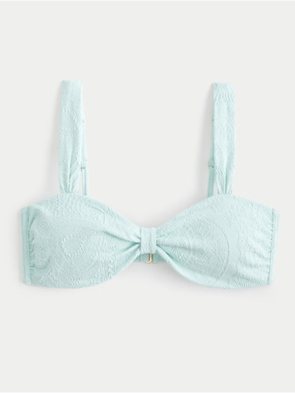 Hollister Pale Aqua Textured Bandeau Top with Straps